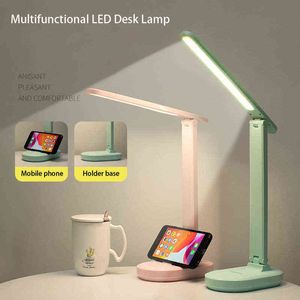 Desk Lamp Eye Protection Learning Led Plug-in Student Dormitory Bedroom Bedside Touch Reading Lamp H220423