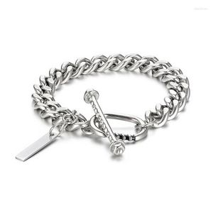 Cadeia de link Cadeia de aço inoxidável Hip Hop Moda do Clasp Men Street Dance Bracelet Bangle Jewelry Gift For Himlink Lars22