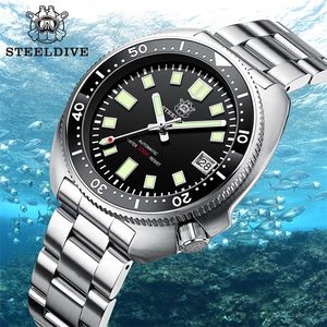 SD1970 Steeldive Brand 44 мм мужчина NH35 Dive Watch с керамической рамкой 220623