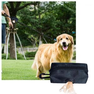 Cane da viaggio all'aperto Pet Puppy Cat Pickup Toilette Borsa in tessuto Oxford Portaoggetti per rifiuti Dispenser per forniture all'aperto