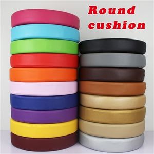 New Synthetic Leather Round Sofa Foam Chair Pads Office Vehicles Home Seat Cushion Water proof 201226