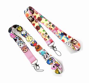 동물 횡단 만화 Lanyards 스트랩 전화 홀더 목 스트랩 매달려 밧줄 패션 버튼 액세서리