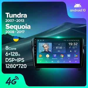 10 بوصة من Android Car Radio Video Head Auto Head To Toyota Sequoia 2008-2015 Multimedia GPS Navigation DVD Audio Stereo