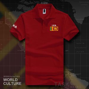 Polos masculinos Sri Lanka Lankan Camisetas Men de manga curta Marcas brancas impressas para o país 2022 Cotton Nation Team Bandle Lka Ceilão Men's Men'smen '