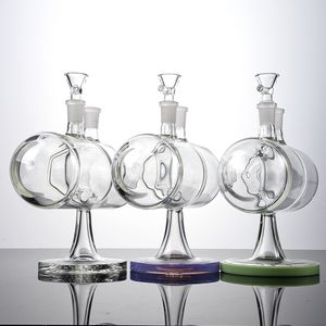 14mm honled Unqiue vattenpipor Infinity Waterfall Rökning Tillbehör Perc Glas Bongs Invertible Gravity Pipe Dab Oljeriggar med skål XL-2061