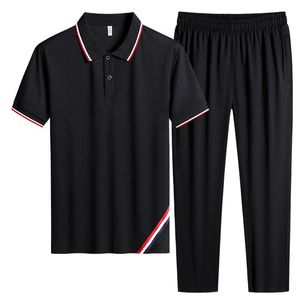 Tute da uomo Fitness Tuta da uomo Completo da uomo M-8XL Set di tute Sweat Jogger Pantaloni sportivi Estate Due pezzi ModaUomo