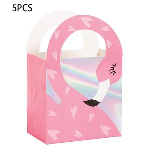 Presentförpackning flamingos godispåsar födelsedagsfest tema engångspappers kopp leveranser box dekorationgift