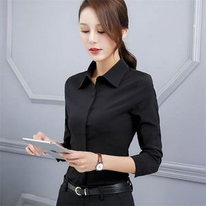Moda Blusa de verão preta de manga comprida camisa fêmea bodysuit Tops de algodão Vintage Romance coreano Streetwear 210308