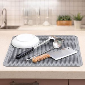 Foldable Insulated Soft Rubber Dishes Protector Sink Mat Table Kitchen Home Anti Slip Drying Drain W220406