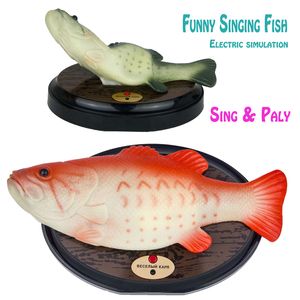 Funny Electronic Singing Plastic Fish Battery Powered Robot Toy Simulation Fishes Novelty Spoof Toys Halloween Decorating Play 220720