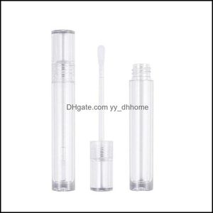 Packing Bottles Office School Business Industrial 5Ml Empty Lip Gloss Tubes Bottle Clear Mini Refillable Lips Balm Container With Brush Pl