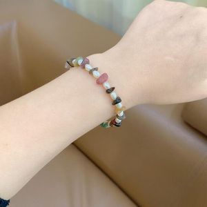 Bracciale di perle d'acqua dolce naturale al 100% Fili di perline Perlina di cristallo a forma di pietra Catena di estensione con fibbia di aragosta Gioielli di moda da sposa