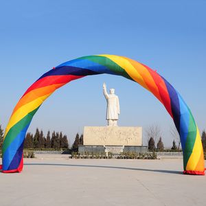 Decoração de festa arco inflável colorido de 10 m para eventos ao ar livre exposição arco-íris cerimônia de abertura de casamento ferramenta de publicidade