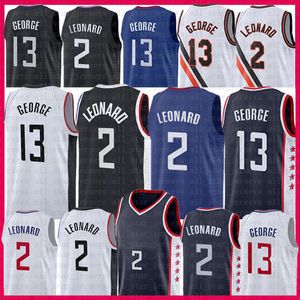 2 13 Kawhi Leonard Paul George Basketball Jersey Mens Shirts Sport Jerseys