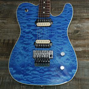 2022 Modern Tele HH Caribe Blue Transparent Electric Guitar