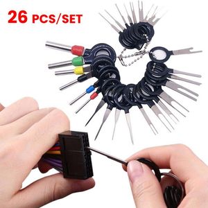 Professional Hand Tool Sets 26Pcs Car Terminal Removal Wire Plug Connector Puller Electrical Wiring Crimp Pin Extractor Kit ToolsProfessiona