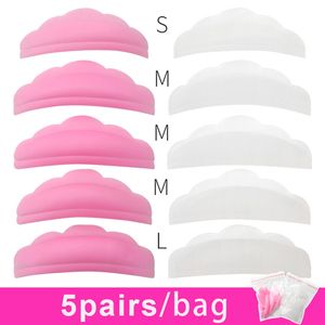 5 Pairs Soft Silicone Eyelash Perm Pad Recycling Lashes Rods Shield Lifting Curler Accessories Grafted Lash Makup Tools