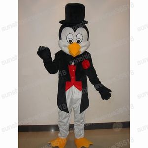 Halloween Penguin Mascot Costume Top Quality Animal Theme Character Carnival Adult Size Fursuit Christmas Födelsedlänning