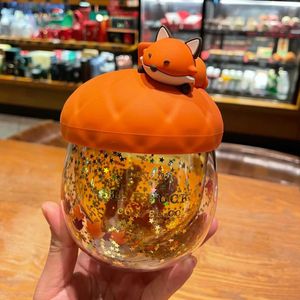 Starbucks 2021中秋カップカエデの葉の森秋のウサギかわいいキツネリスのアクロンセラミックマークマグカッグ