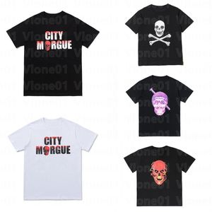 Kafatası Baskılı Erkek Tasarımcı T Gömlek Casual Tees Erkek Giyim Streetwear Yüksek Kaliteli Hip Hop Tasarımcı Kısa Kollu Kadın Erkek Polos Boyut S-XL