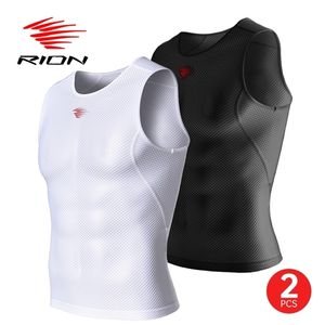 Rion Mens Tank Top Frunt Prush 2 Pack Athletic Compression под базовым слоем