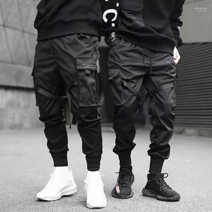 Pantaloni da uomo Moda uomo Slim Casual Sport Pantaloni sportivi con coulisse Tasche multiple Cinghie alla caviglia Pantaloni cargo lunghi Pantaloni sportivi da palestraMen's Dra