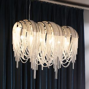 Ny modern designer LED-ljuskrona Lampor Handgjorda rostfritt stålark Ljuskrona Lampa för vardagsrum / sovrum Hem Deor Lighting