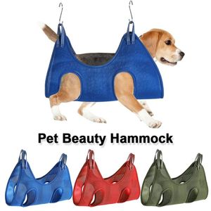 Hundkläder Pet Grooming Hammock Helper Restraint Bag Puppy Cat Nail Clip Trimning Bad Drop Noose Dusch DepilationDog