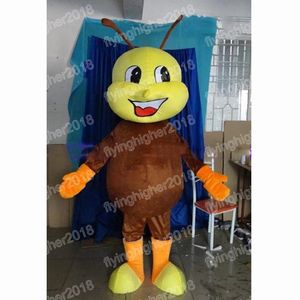 Hallowe Brown Brown Ant Mascot Costume Cartoon Anime Tema Personagem Carnaval Adulto Vestido Unissex Vestido de Performance Fancária de Performance Fanche