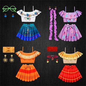 2PCS Sommer Mädchen Encanto Bademode Mirabel Dolores Pepa Isabel Badeanzug Urlaub Strand Badehose Kinder Badeanzug Bikini 220425