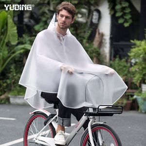 屋外の自転車雨雨ポンチョ防水厚の雄ケープハンドバッグY200324の男性用ファッションサイクリングポンチョ