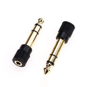 6.35mm stereohane till 3,5 mm kvinnlig jack plug -ljudadapterkontakt