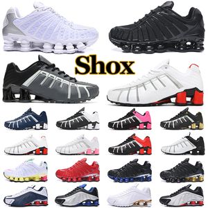 Shox TL R4 Running Shoes Men Women NZ Leven Triple Black White Metallic Pure Platinum Dark Blue Volt Skepta Gray Blue Mens Trainers Sport Sneakers Outdoor