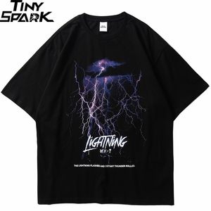 Wholesale thunder shirt for sale - Group buy Men T Shirt Hip Hop Streetwear Thunder Lightning T Shirt Harajuku Tshirts Summer Short Sleeve Casual Cotton Tops Tees Black
