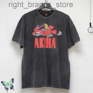 Vintage Moto Yıkanmış Sıkıntılı Do Eski Hasar Akira T-Shirt W220811