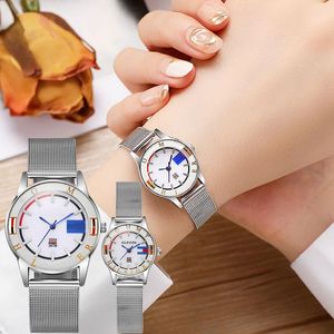 Armbandsur Top Diamond Par Watches Famous Women's Watch Lady Lover Silver Band Men Quartz ArmwatchesWristwatches