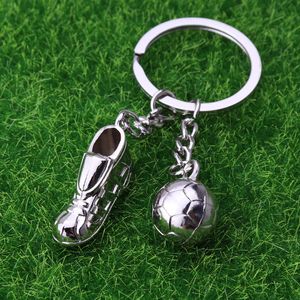 Fotbollskor Keychain Metal Nyckel Kedjan Bil KeyRing Fashion Key Pendant Bag Hängande för Män VM-nyckelringar för fansgåvor