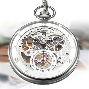 Brand Top Classic Retro Collectors Edition Mechanical Hollow Perspective Window Focken Watch High Quality Luxury Pocket Watch T200502