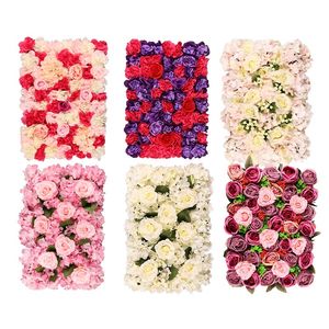 Konstgjorda blommor väggrad x60 cm romantisk siden rosblommapanel som används för bröllopsfest brudbaby shower dekor