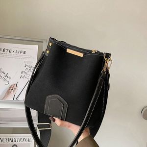 C1 Moda Mulheres Sacos Simples PU Fosco Bolsa Saco De Ombro, com Balde Versátil Saco 4 Cores 100098