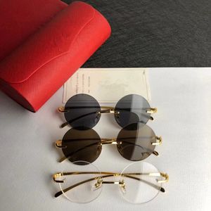 2022 Óculos de sol retrô para homens e mulheres Moda de metal de metal de metal masculino Minfos do sapo Mirror Wear Sun Glass