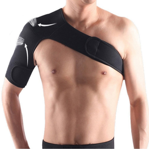 Sposafe justerbar gym sportvård Enkel axelstöd Back Brace Guard Strap Wrap Belt Band Pads Black Bandage Men wo