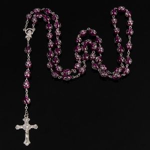 Perlas De Rosario al por mayor-Collares colgantes Católico Pearl Rosario Rosario Premio Collar Collar cuello collar religioso