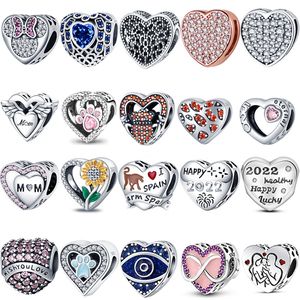 Womens 925 Silver Beads Charms Fit Pandora Bracelets