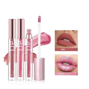 Pudaier Matte Fine Flash Lip Gloss Waterproof Professional Makeup Pełna przenośna błyszcząca warg