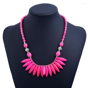 Pendant Necklaces Bohemian Ethnic Beads Necklace Woman Costume Choker Jewelry Accessories