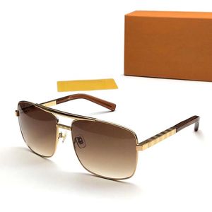 Classic Attitude Occhiali da sole per uomo Donna Square Frame V Occhiali da sole firmati Unisex Protezione UV400 Montature per occhiali placcate in oro Eyewear Lunettes Con scatola