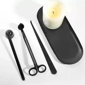 Accessorio per candele Confezione regalo Set 3 in 1 Candele in acciaio inossidabile Spegni-campana Wick Trimmer Wicks Dipper Vintage Home Deco T0525A27