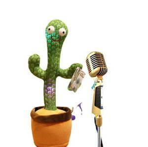 Novelty Toy Dancing Cactus spricht plüschleuchtende Partyjunge und Mädchen Geburtstagsgeschenk Großhandel