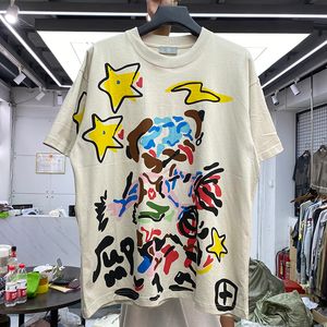 Graffiti T Shirt Tee Painted Men 1 High Quality Short Sleeve T-shirt Tops 22SS